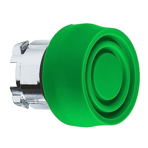 Image of Schneider Electric ZB4BP3S Booted Operator Head Green, Green Flush Pushbutton Head Ø22 Spring Return Unmarked
