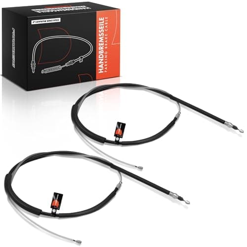 Image of Frankberg 2x Handbrake Cable Disc brake Rear Left Right Compatible with M.e.g.a.n.e II Coupé-Cabriolet EM0/1 1.5L-2.0L 2003-2009 Replace# 8200247042