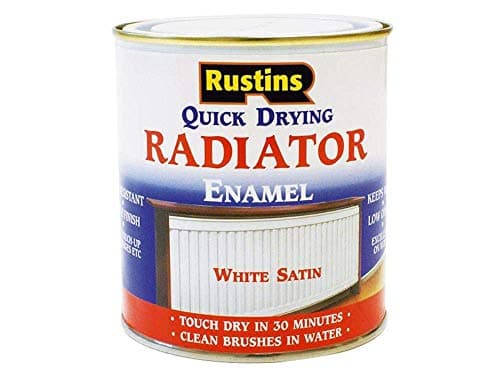 Image of Rustins Quick Dry Radiator Enamel Satin White 250ml