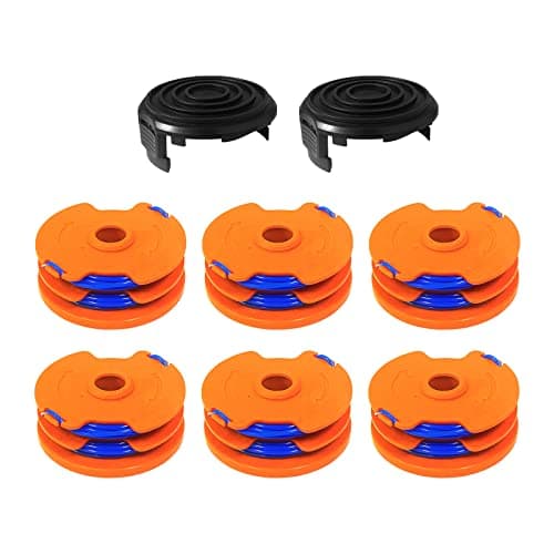 Image of WX100 Strimmer Trimmer Spool Line for Qualcast Trimmer, GT25 GGT350A1 GT30 GGT450A1 and WG100E WG104E1 Strimmer Spool Replacement, 1.65mm 8.3m Spool lines (6 Spool+2 Cover)