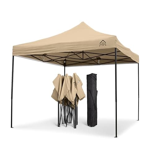 Image of All Seasons Gazebos 3x3m Heavy Duty Fully Waterproof Pop up Gazebo With Accessory Pack - Beige