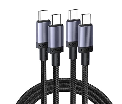 Image of UGREEN 240W USB C to USB-C Cable 2 Pack PD 3.1 Fast Charging Cable Type C Charger Lead Compatible with MacBook Pro/Air, HP Laptop, iPad Pro/Air, iPhone Air/17/16, Galaxy S25 Ultra, 2x3M