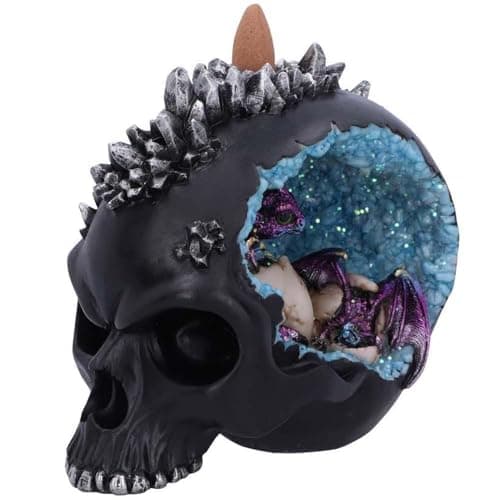 Image of Nemesis Now Crystal Hatchlings Backflow Incense Burner 14cm, Blue