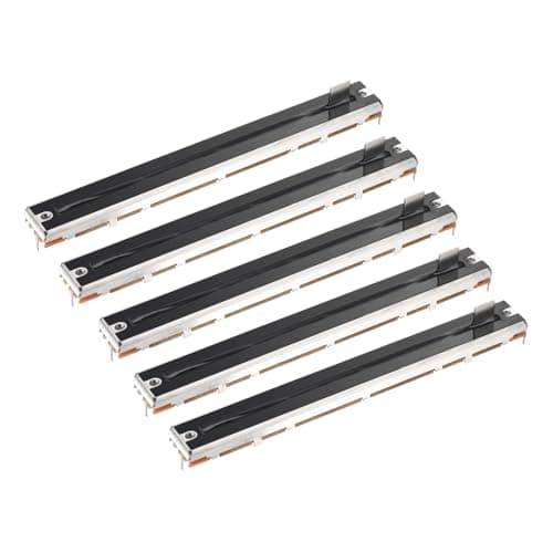 Image of sourcing map 5Pcs Straight Double Linear Slide Potentiometer 8 Pin B10Kx2 128mm(L) 100mm Travel 8x8mm Handle Fader Variable Resistors Mixer Electronic Potentiometer for Dimming Tuning