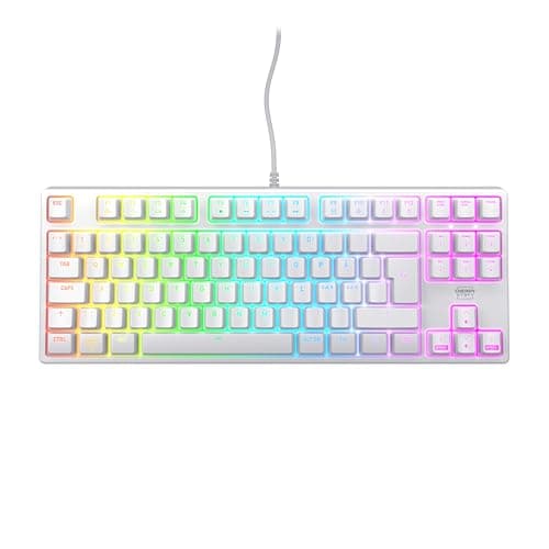 Image of CHERRY XTRFY K4V2 TKL, Wired Gaming Keyboard without Numpad, Pan-Nordic Layout (QWERTY), RGB Lighting, Mechanical MX2A RED Switches, White
