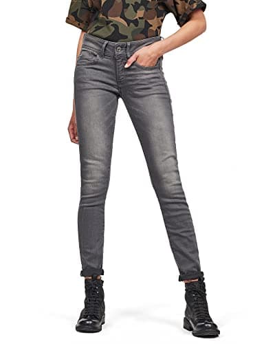 Image of G-Star Women's Lynn Mid Skinny Jeans, Blue (medium aged D06746-6132-071), 25W / 32L