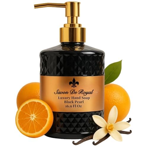 Image of Savon De Royal Series Black Pearl Luxury Liquid Hand Soap, 500ml Pump Bottle, Elegant Fragrance, Bulk Pack Options