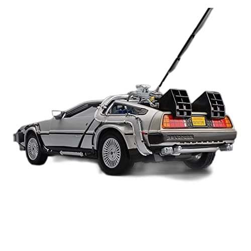 Image of Scale Die-Cast Metal 1 24 For DMC-12 Delorean Back To The Future Time Machine Diecast Alloy Model Car Gift For Vehicles Fans(A)