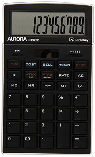 Image of Aurora 12 Digit Desktop Calculator - Black