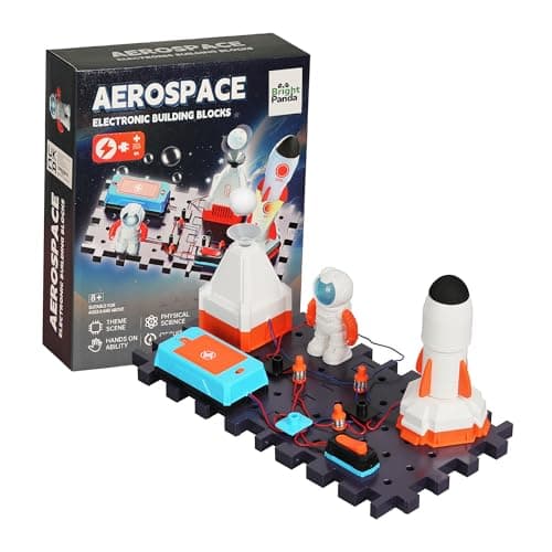 Image of Bright Panda Electric Circuit Kits for Children, Educational Space Toys STEM Toys with 100+ Science Experiments for Kids, Build Your Own Science Kit (Starter Set (Aerospace))