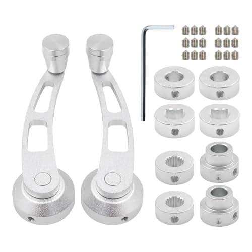Image of QIUYMGFG Window Crank Handle Winder Car Interior Lightweight Window Regulators Stable for Truck Vehicle Wagon Door Attachments Power Window Switch Regulator Pulley(Silver)