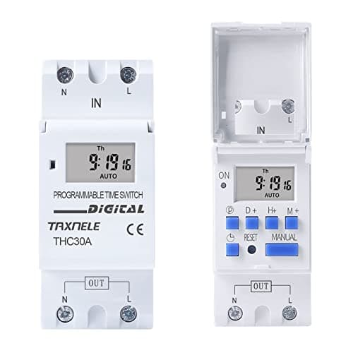 Image of THC30A Digital LCD Electronic Relay Timer Din Rail 2 wire Weekly 7 Days Programmable Digital Timer Switch Relay Timer Control AC 220V 230V 12V 24V 48V (220V)