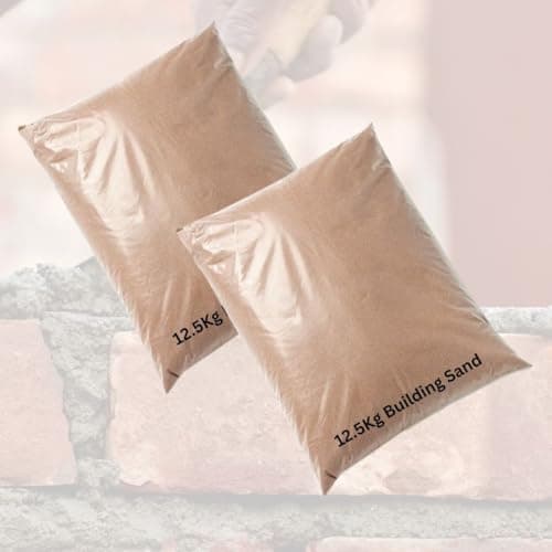 Image of Builders Sand, Sharp Grade, 2 x 10kg Bags for Mortar, Floor Levelling and Clay Soil - 20kg total