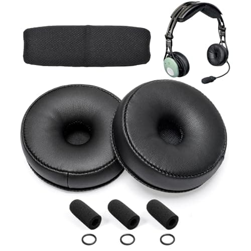 Image of Voarmaks Refresh Kit for DC PRO Series - Compatible with David Clark DC Pro X, DC Pro X2 Aviation Headsets Including Ear Seals, 3 Mic Covers, Soft Fabric Head Pad