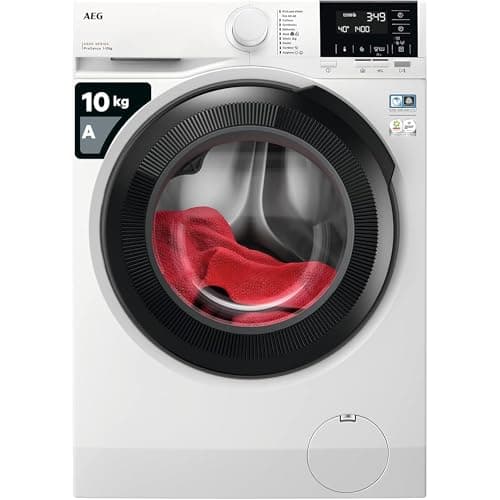 Image of AEG 6000 Series Washing Machine 10kg LFR61144B, 1400rpm, Reduce Time, Water and Energy by 30% with ProSense Technology, Hygiene Program, Customised Laundry Cycles with MixLoad, Energy Class A