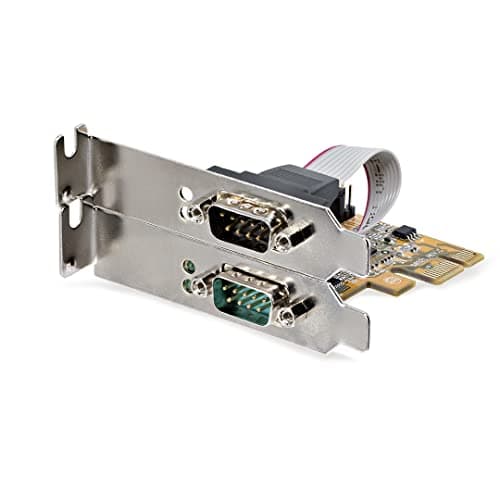 Image of StarTech.com 2-Port PCI Express Serial Interface Card, Dual Port PCIe to RS232 (DB9) Serial Card, 16C1050 UART, Low/Full Profile Brackets, COM Retention, For Windows/Linux (21050-PC-SERIAL-LP)