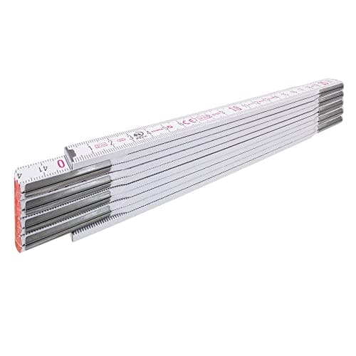 Image of STABILA Folding Rule Type 1607, 2 m, White, Metric Scale, High Quality PEFC Certified Wood, Enclosing Joint Plates
