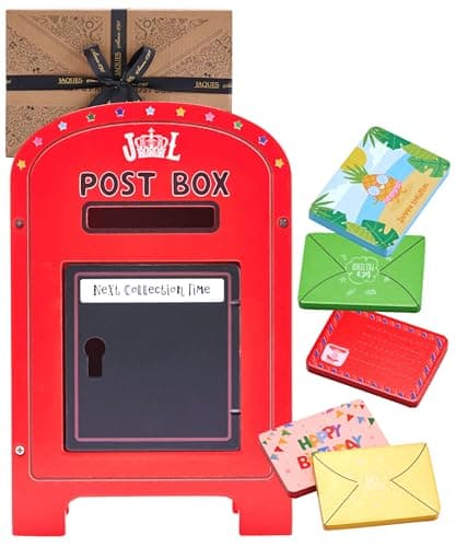 Image of Jaques of London Wooden Post Box Toy | Classic Post Office Playset with Envelopes & Blackboard | Wooden Role Play Toddler Toy for 2+ Years | Since 1795