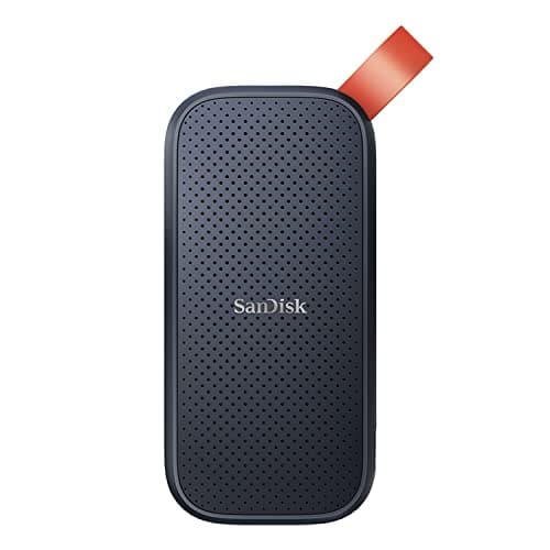 Image of SANDISK Portable SSD 2TB (Read speeds up to 800 MB/s, USB 3.2 Gen 2, USB-C, NVMe Solid State Performance, Updated firmware, fastening loop made of durable rubber) Black