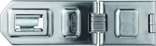 Image of ABUS Diskus Hinged hasp and Staple 140/190 - Device for Padlocks - Double Joint for Hinged Doors and Corner Solutions - Security Level 8 - Silver