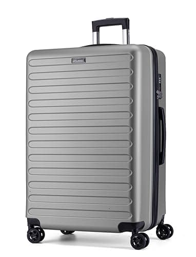 Image of FLIEE Large Suitcase Hard Shell | 4 Dual Spinner Wheels | Aluminum Telescopic Handle | TSA 3 Digit Combination Lock | Lightweight Suitcase | Large 28" Hold Check in Luggage | (Grey, Large 28'')