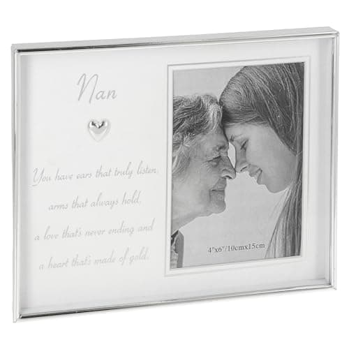 Image of Shudehill Giftware From The Heart 4x6 Photo Frame - Mum, Nan, Family, Friend or Graduation Themed Designs with Meaningful Quote, Gift Idea (Nan)