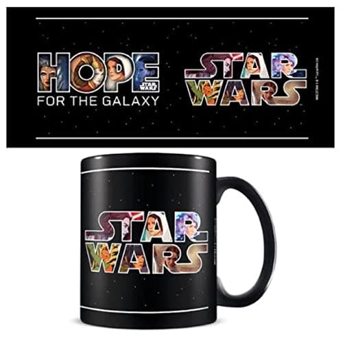 Image of Star Wars Mug in Presentation Gift Box (Hope for The Galaxy Design) 11oz Ceramic Mug - Official Merchandise, Black