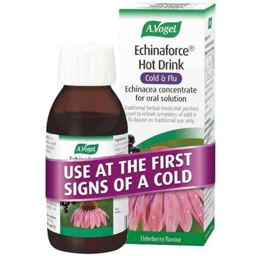 Image of A.Vogel Echinaforce Hot Drink | Cold & Flu Echinacea Concentrate for Oral Solution with Elderberry | For the Relief of Cold & Flu Symptoms | 100ml