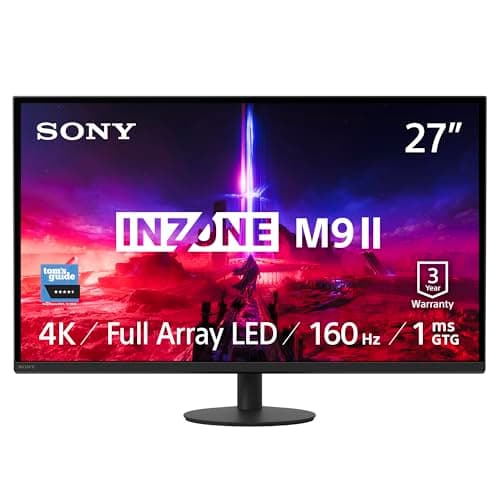 Image of Sony INZONE M9II 27" 4K Ultra HD PC Gaming Monitor: 2160p Resolution - 160Hz Refresh Rate - 1ms GTG - DCI-P3 95% Spectrum - Full Array LED - G-Sync - Adaptive Sync - VRR, Black