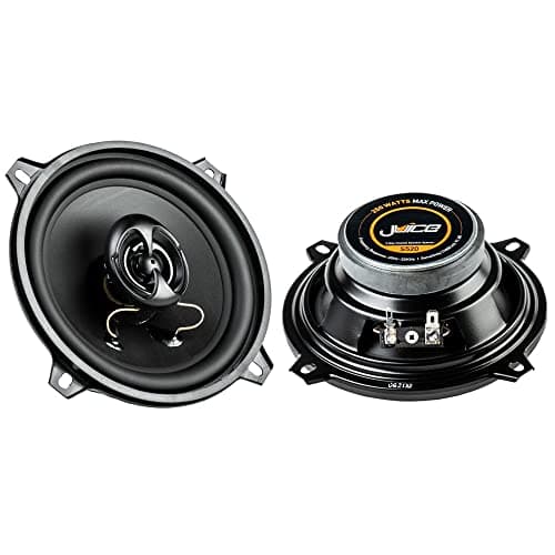 Image of Juice Car Audio S520 5 Inch 13cm 2-Way Coaxial Car Door or Parcel Shelf Speaker Upgrade, Efficient Power Handling, 250 Watts Peak Power, Black
