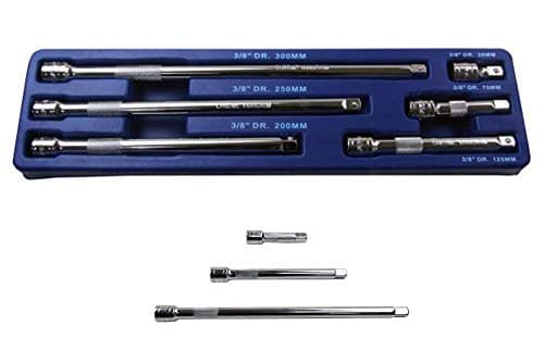 Image of US PRO 6PC 3/8'' DR. Extension BAR Set 38, 75, 125, 200, 250, 300mm B4138
