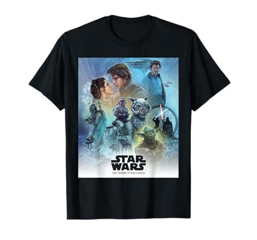 Image of Star Wars Celebration Mural Empire Strikes Back Logo T-Shirt T-Shirt