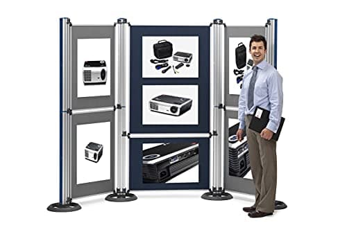 Image of Nobo Modular Display System Panel Large with Brackets W1228xD885xH12mm Blue Grey Ref 1902218
