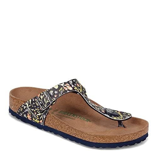 Image of Birkenstock Women's, Gizeh Birko-Flor Sandal - Regular Width Navy Multi 39 M, Navy