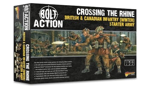 Image of Warlord Games British & Canadian Infantry Starter Army 'Crossing The Rhine' - 28mm Scale Miniatures for Bolt Action Highly Detailed World War 2 Miniatures