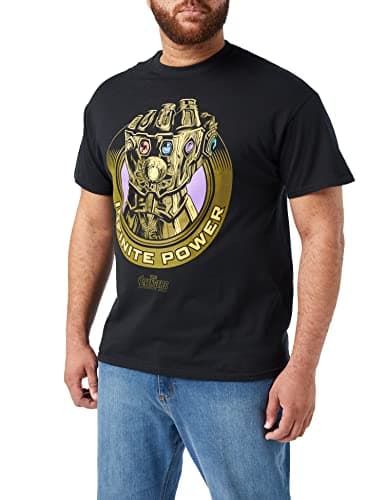 Image of Avengers Infinity War Marvel Thanos Infinity Gauntlet Men's T-Shirt (XXXL) Black