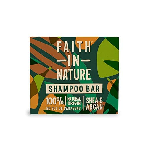 Image of Faith In Nature Natural Shea and Argan Shampoo Bar, Nourishing, Vegan and Cruelty Free, No SLS or Parabens, For Dry to Very Dry Hair, 85 g