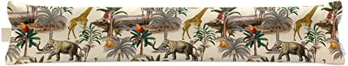 Image of Izabela Peters Luxurious Eco-Friendly Draught Excluder - Safari Voyage - Ivory Cream - Standard - Window Door Seal, Fabric Draft Excluder Cushion Stopper For Door Bottom