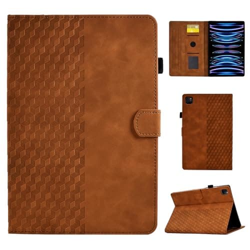 Image of CASAFUNY Case for iPad Pro 12.9 2022 2021 2020 2018(6th/5th/4th/3rd Generation) Protective Tablet Case Multi-Angle Stand Cover with Auto Wake/Sleep Function for iPad Pro 12.9 inch, Brown