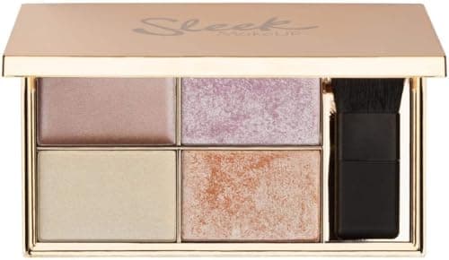 Image of Sleek MakeUP Highlighting Palette, Four Dazzling Shades for a Supercharged Glow, Long Lasting and Lightweight, Intense Colour, Solstice