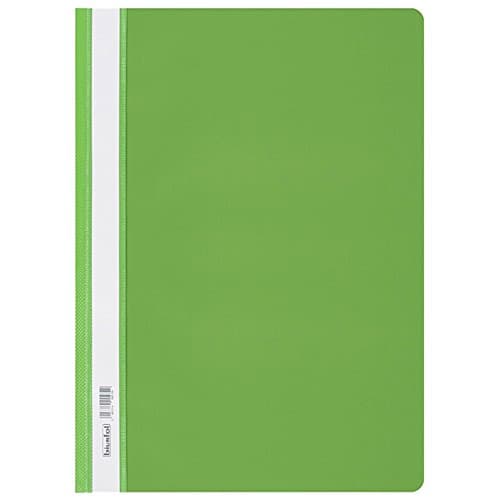 Image of OFFICE CENTRE 20 x Light Green Clear Cover A4 Presentation Project Folders Hard Document File Organiser Holder Case 2 Prong Display