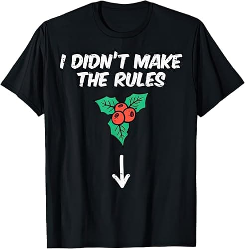 Image of I Don't Make The Rules Funny Christmas Kids Womens Mens T Shirt XL Black