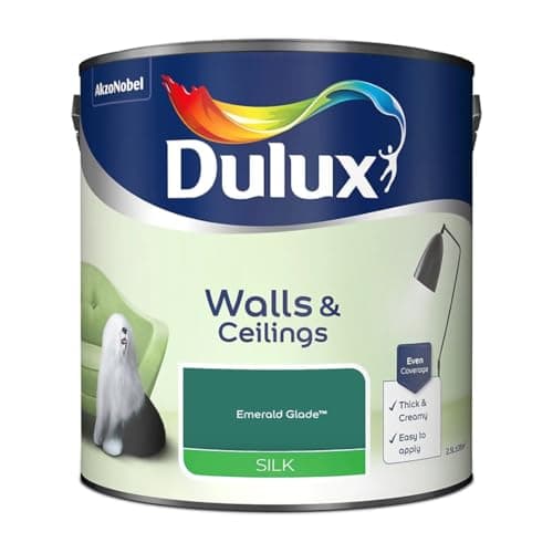 Image of Emerald Glade Walls & Ceilings Silk Emulsion Paint 2.5 L – Smooth Washable Silk Finish, Quick Dry, Low-VOC, Easy Application for Interior Walls & Ceilings