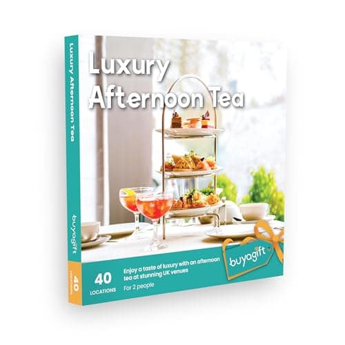 Image of Buyagift Luxury Afternoon Tea Experience Gift Box for 2 – 40 Gourmet Selection for a Magical Afternoon