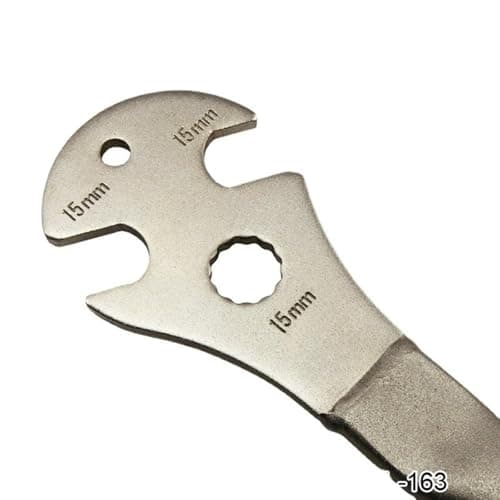 Image of Alloy Steel Bike Pedal Wrench with 15mm Jaw and Extended Handle, Multi-Function Cycling Maintenance Tool for Road and Mountain Bikes, Black