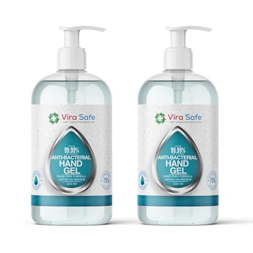 Image of 2 x 500ml Hand Sanitiser 70% Alcohol Gel Anti Bacteria Viral Eliminating Formula Gel Alcohol Anti Bacterial Formula Pack Of 2 Vira Safe