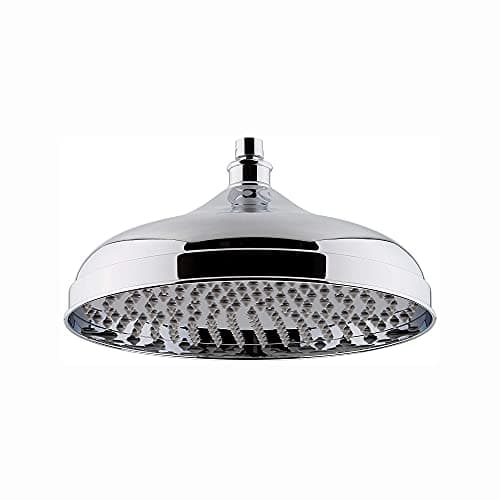 Image of ENKI, R38, 300mm Traditional Fixed Large Shower Head Chrome, Solid Brass, Replacement Shower Head, Round Rose, Mixer Rainfall Shower, Modern Design, Easy Clean & Easy to Install