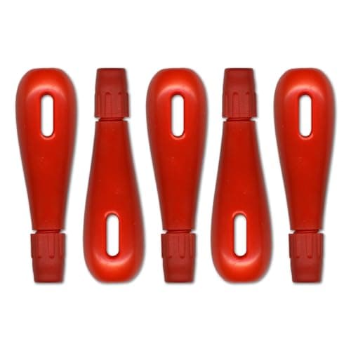 Image of Essential Arts Pack of 5 Red Plastic Lino Cutter Handle with Adjustable Chuck for Soft Polymer Block Printing Carving Crafts Rubber Stamps