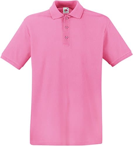 Image of Fruit of the Loom Boys' Polo Shirt LIGHT PINK 9-11 Years