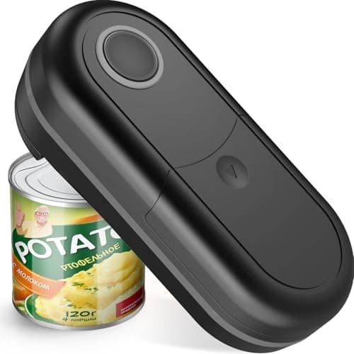 Image of Electric Can Opener, One Touch Automatic Tin Opener with 360° Smooth Edge Safe Cut Tech, Battery Operated Hands Free Kitchen Gadget for Seniors with Arthritis, Chefs, Tins, Cans
